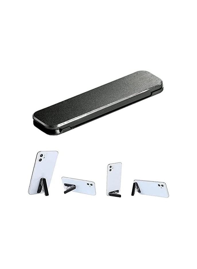 Aluminum Adjustable Mobile Phone Vertical and Horizontal Stand Black - Image 1