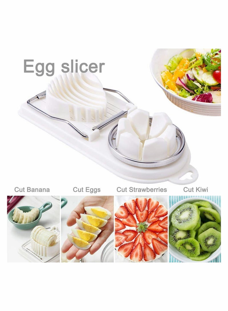 Excefore Egg Slicer, Egg Slicer for Hard Boiled Eggs, Stainless Steel Wire Egg Slicer,with 2 Slicing Styles, Heavy Duty Aluminium Egg Cutter Dishwasher Safe for Egg Strawberry Soft Fruit  - Image 4