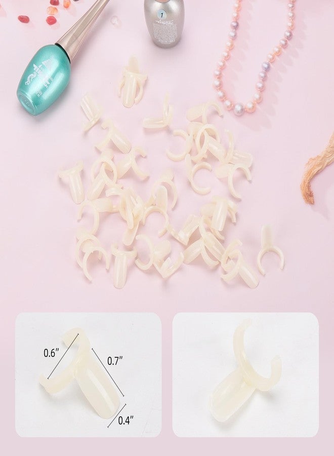 Tbestmax 600 Pcs Nail Color Swatch Nail Color Display Rings, Nail Sample Sticks for Nail Art Practice - Natural - Image 2