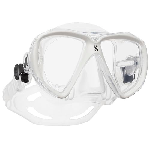 SCUBAPRO Spectra Scuba Mask with Ultra Clear Dual Lens and EZ Equalize Nose Pocket for Diving ClearWhite - Image 3
