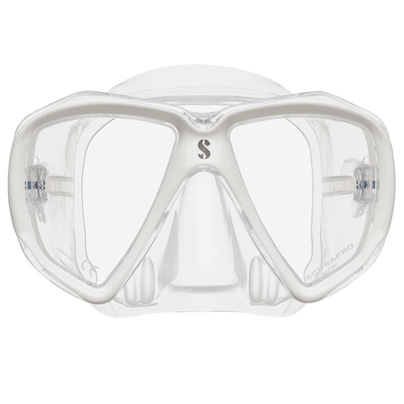 SCUBAPRO Spectra Scuba Mask with Ultra Clear Dual Lens and EZ Equalize Nose Pocket for Diving ClearWhite - Image 2