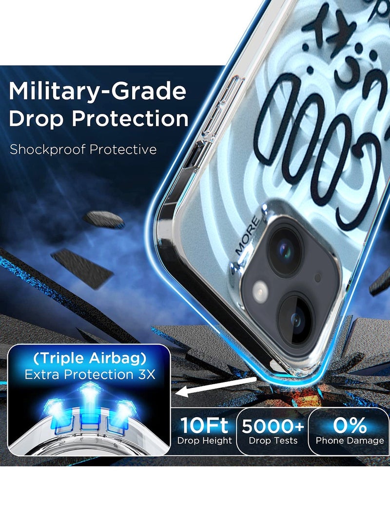 Wtech More Series Colorful Design Protective Case Cover For Apple iPhone 15 2023 Silver/White - Image 2