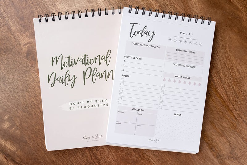 Paper 'n Such To Do List Notepad- Daily Task Notebook -Undated Calendar - 100 Sheets Tear Off - Top Spiral Binding - Appointments, Notes, Meal Planner, Self Care Agenda - Image 2
