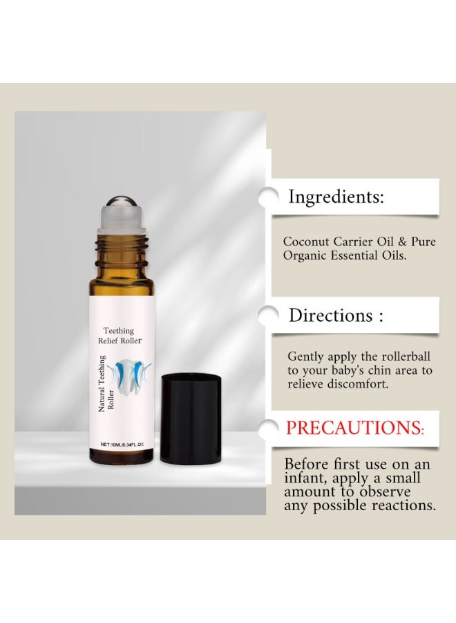 ROLLER 2-Pack Baby Teething Oil Roller, 10 ml x 2 Teething Roller Baby, Teething Oil Roller, Teething Natural Pain Relief Roller, Teething Natural Pain Relief Roller, Reduce Teething Discomfort - Image 2