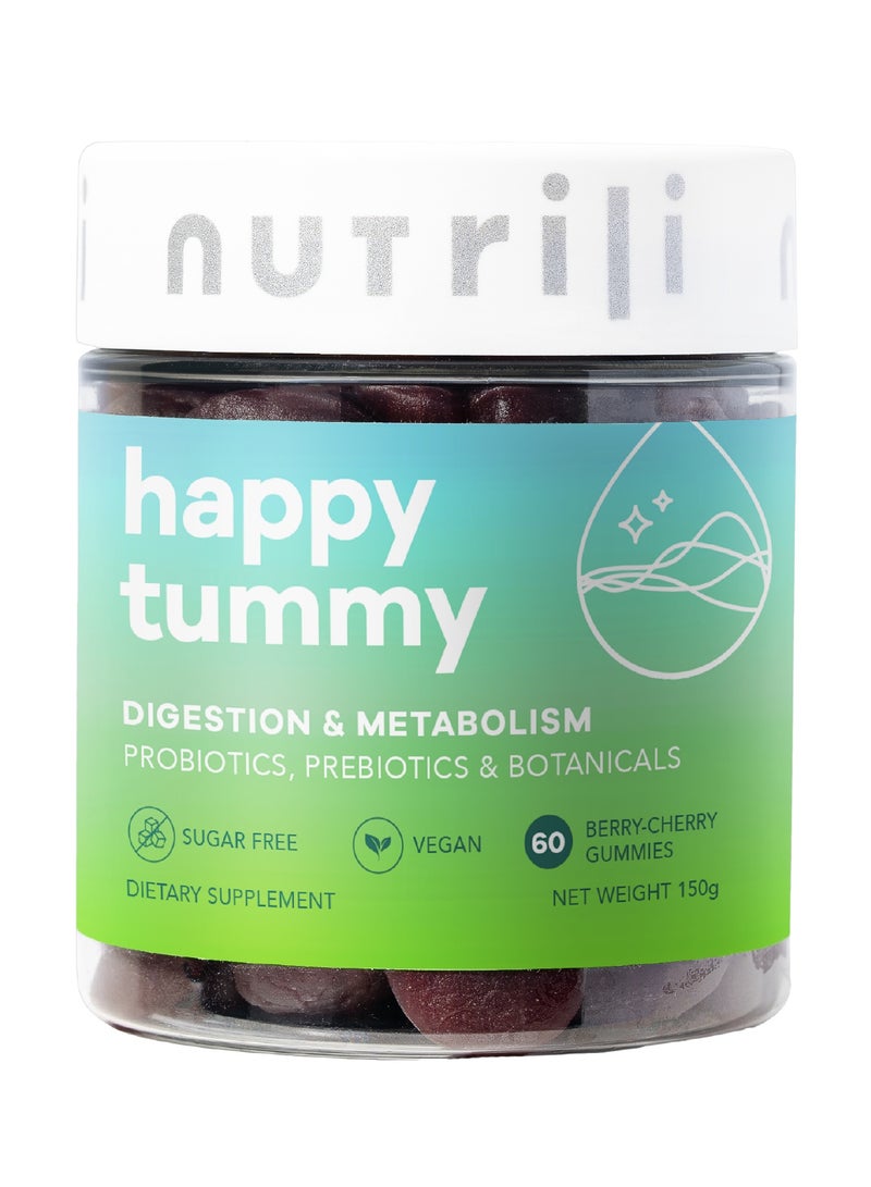 نوتريلي هابي تمي فيتامين بروبيوتيك خالي من السكر | الهضم والتمثيل الغذائي | البروبيوتيك والبريبيوتيك والنباتات والفيتامينات - Image 1