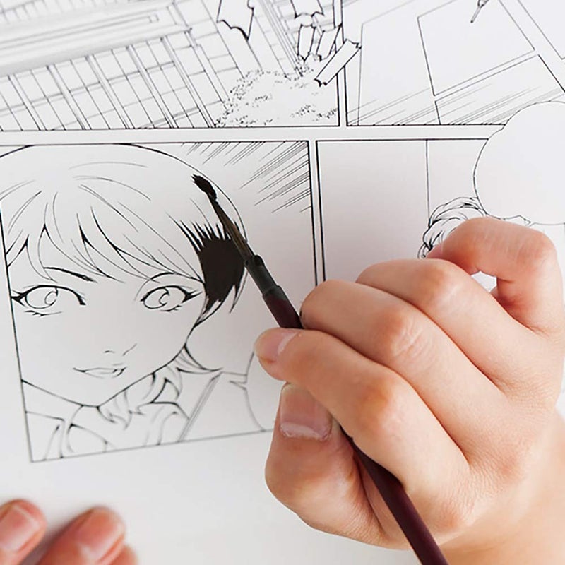 Zig Cartoonist Menso Brush Fine, Natural hair brush, designed for fine liner, Great for professional artists, hobbyists, art students, art teachers and calligraphers - Image 4