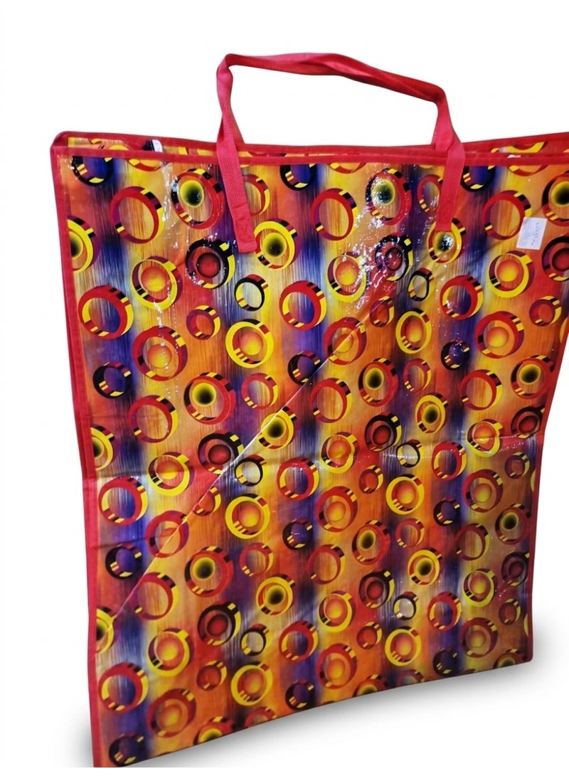 Extra Large Storage Bags for Clothes and Blankets Heavy Duty Foldable Organizer with Zipper Breathable Fabric Moisture Proof Dustproof Storage Solution for Bedding Comforters Pillows Closet Wardrobe Organization Multipurpose Storage Bag Random Printed Design May Vary from Images Displayed - Image 2