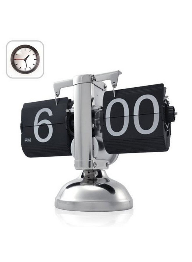 WoneNice Retro Flip Down Clock - Internal Gear Operated-Black AD - Image 2
