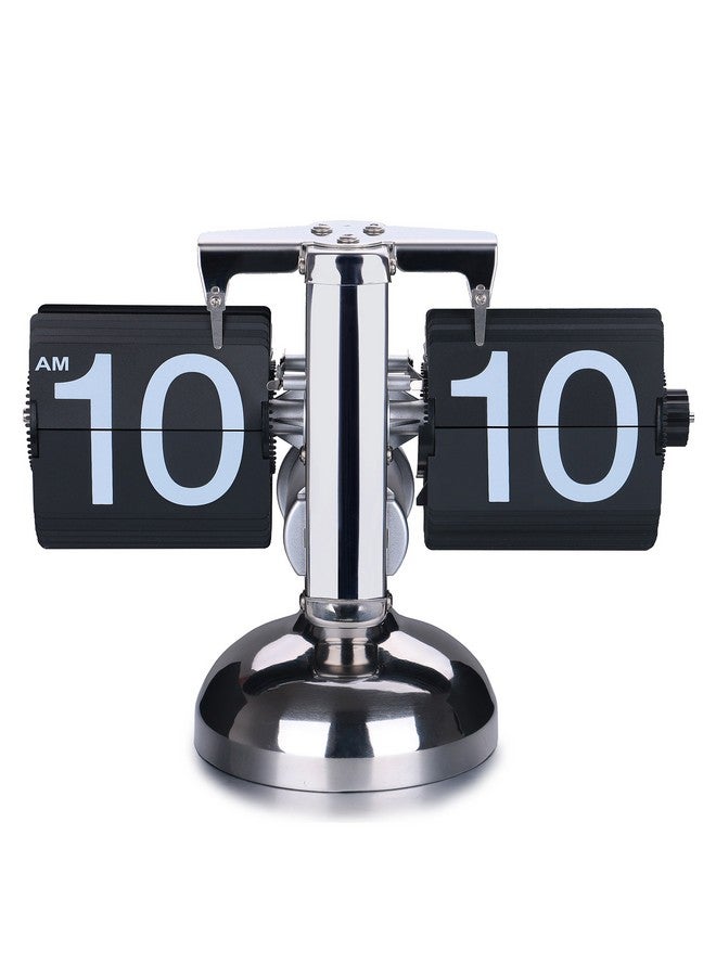 WoneNice Retro Flip Down Clock - Internal Gear Operated-Black AD - Image 1