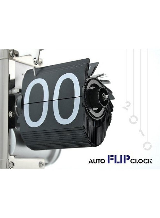 WoneNice Retro Flip Down Clock - Internal Gear Operated-Black AD - Image 5