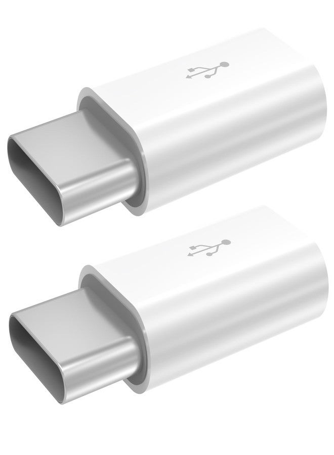 WORLDBOYU Micro USB to USB C Adapter 2 Pack Micro-USB Female to USB-C Male OTG Adapter Compatible with Samsung Galaxy, LG, Huawei, Type-C Phones, Tablets and More - Image 1