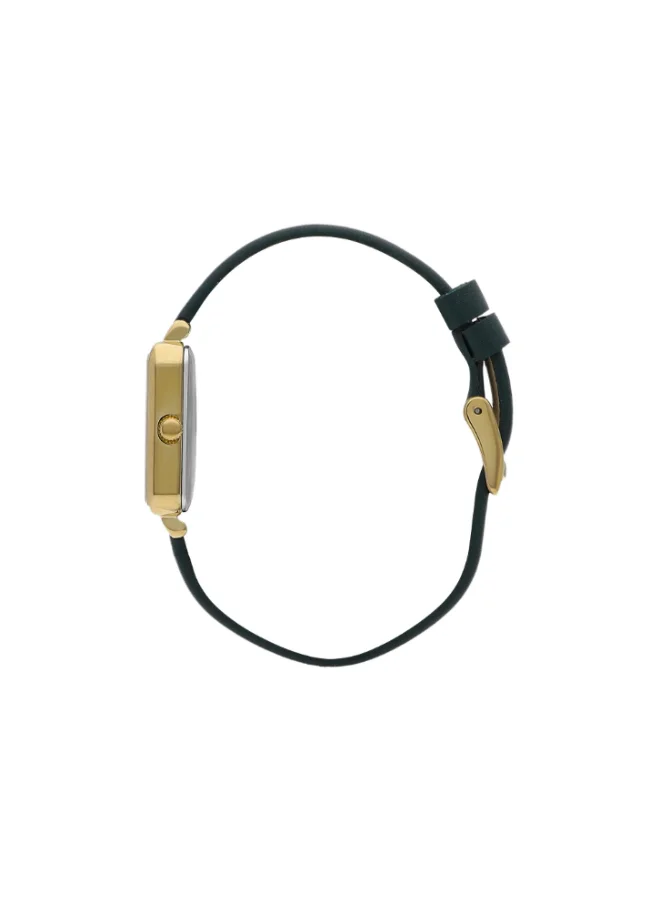Lee Cooper Women's Analog Display Watch With Green Leather Strap - LC07814.177
