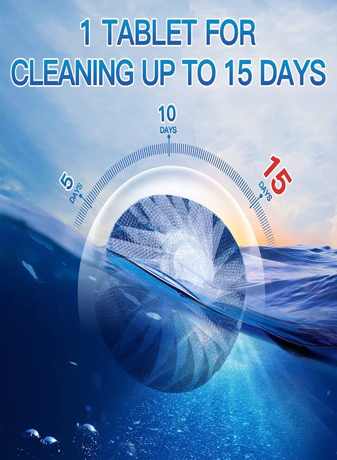 SILENCIO Automatic Toilet Bowl Cleaner Tablets, Bathroom Toilet Tank Cleaner, Toilet Blue Clean Bubbles, Long-Lasting, Mild Lemon Scent, Fresh Air and No Pungent Odor (Pack of 10 Piece) - Image 4