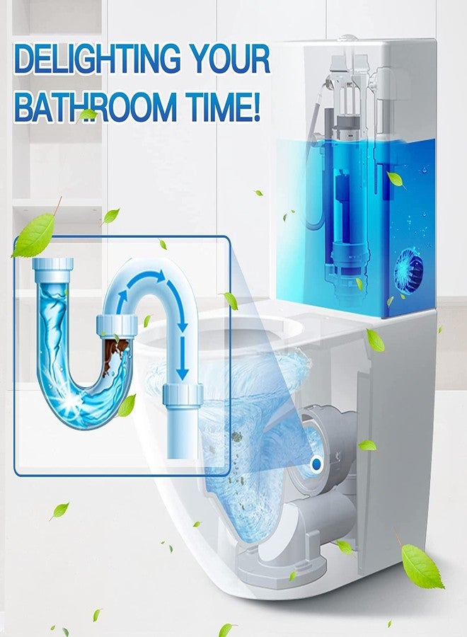 SILENCIO Automatic Toilet Bowl Cleaner Tablets, Bathroom Toilet Tank Cleaner, Toilet Blue Clean Bubbles, Long-Lasting, Mild Lemon Scent, Fresh Air and No Pungent Odor (Pack of 10 Piece) - Image 2