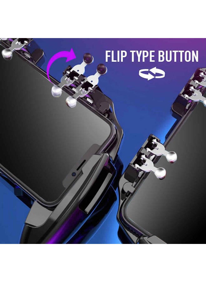 NIBEMINENT - Six Finger Cooling Fan Phone Game Controller Gamepad Shooting Trigger for PUBG - wireless - Image 1