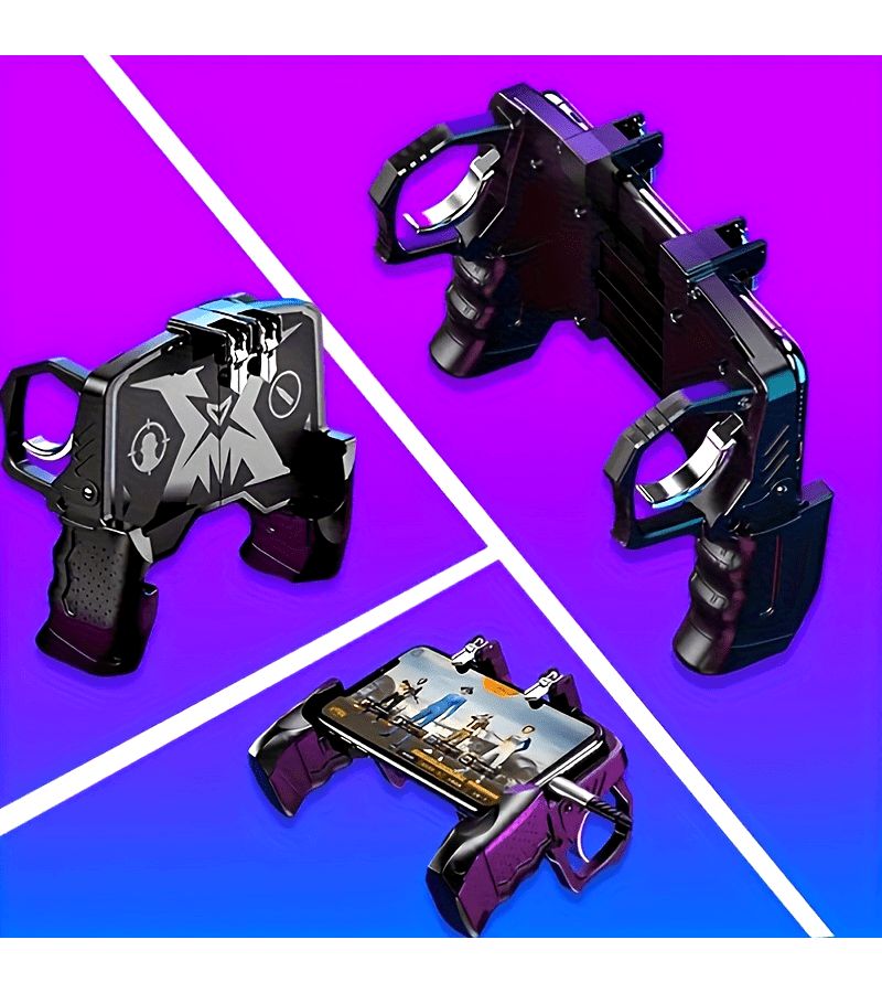 Black Mini Gaming Trigger Controller For PUBG Shooting Gamepad Fire Buttons Aim Key - Image 1