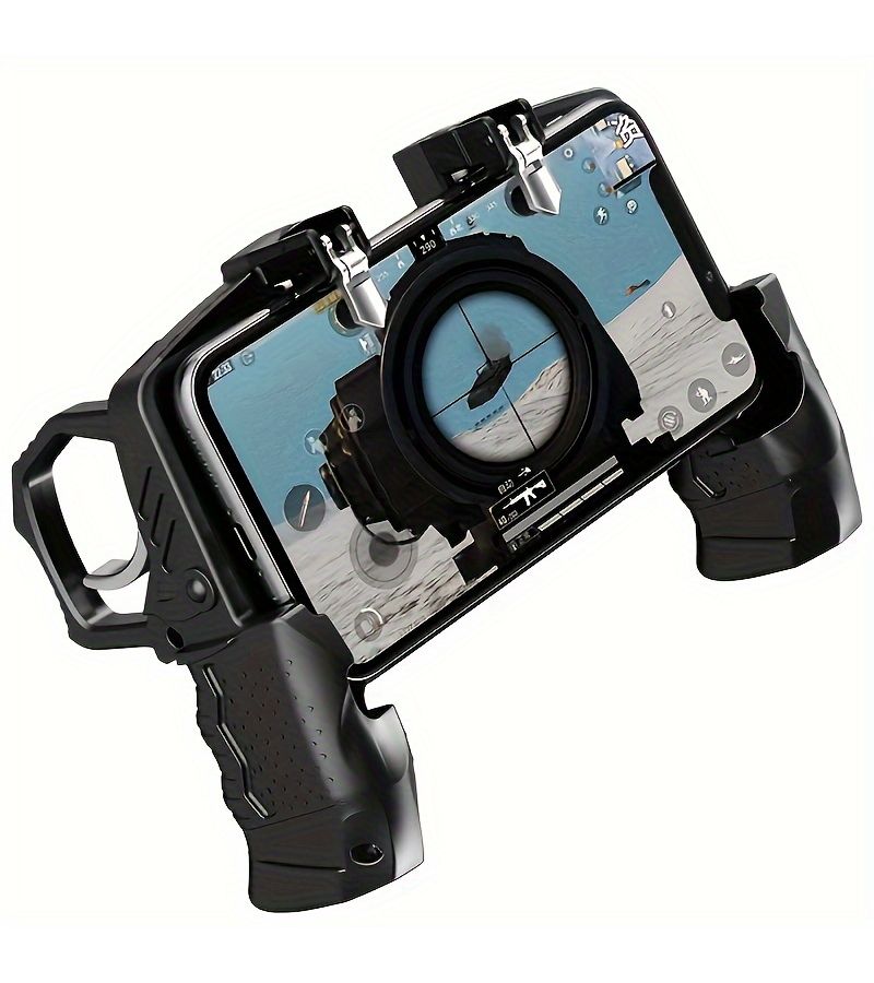 Black Mini Gaming Trigger Controller For PUBG Shooting Gamepad Fire Buttons Aim Key - Image 3