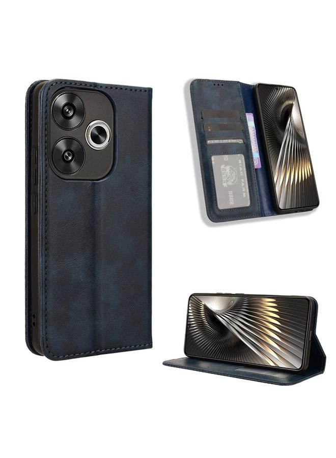 Case For Xiaomi Redmi Turbo 3 5G Magnetic Buckle Retro Texture Leather Phone Case