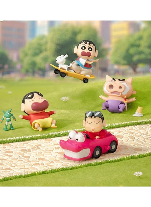 Genuine Crayon Small Cute Face Turn The Second Bullet Series Blind Box Tide Play Hand Cute Pendant Ornaments Gift-Color:Crayon Shin-chan Dynamic Super Vitality Series Blind Box [please Take 4 Pieces Of The End Box]