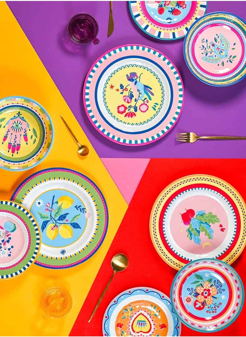 Baci milano - Dinner Plate with Flowers – Ø 28 cm, Melamine, Mamma Mia Collection - Image 1