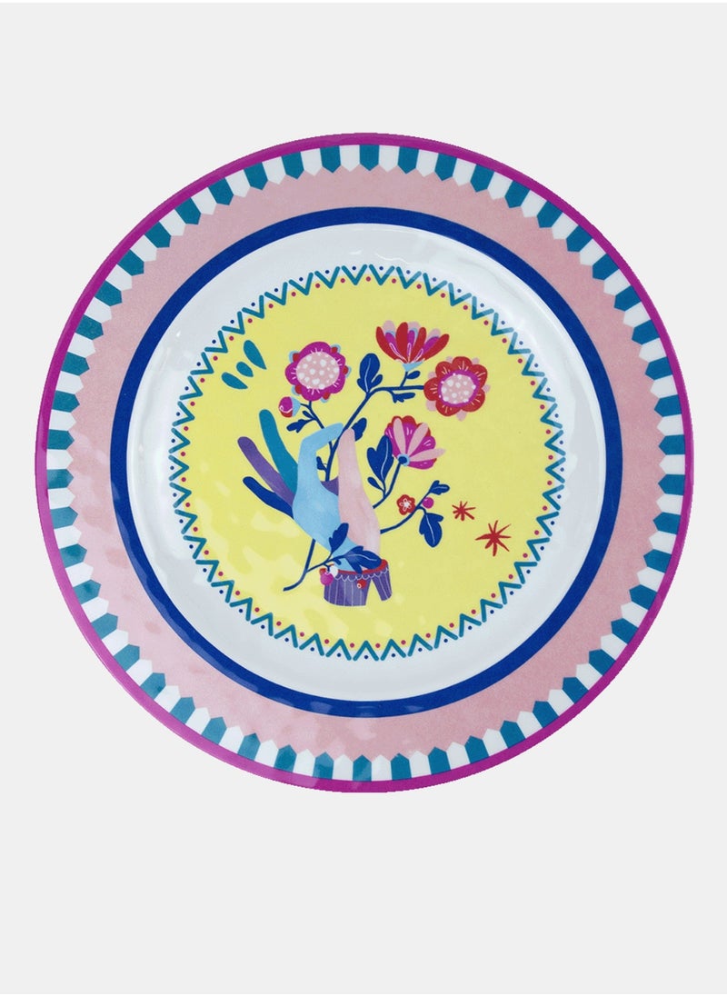 Baci milano - Dinner Plate with Flowers – Ø 28 cm, Melamine, Mamma Mia Collection - Image 1