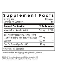 Allergy Research Group Allergy Research Group Aller-Aid L92 Supplement - with Lactobacillus Acidophilus, Indian Frankincense, Boswellic Acid, Vegetarian Capsules - 60 Count  - Image 3