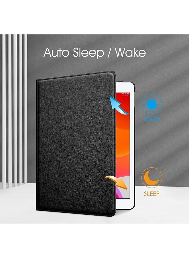 ELTRAZONE 360-Degree Rotating Case for iPad 9th Generation (2021), 8th Generation (2020), and 7th Generation (2019) - 10.2 Inch with Pencil Holder & Auto Wake/Sleep - Black - Image 3