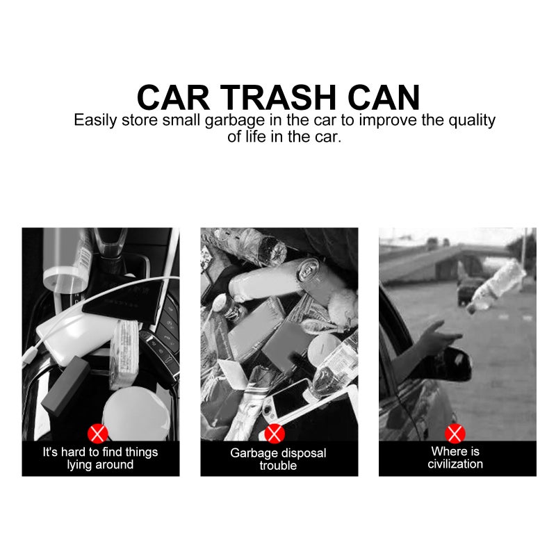 Garbage Can for Car, Portable Hanging Waste Bin with Secure Lid for Travel - Image 4