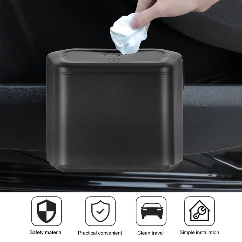 Garbage Can for Car, Portable Hanging Waste Bin with Secure Lid for Travel - Image 5