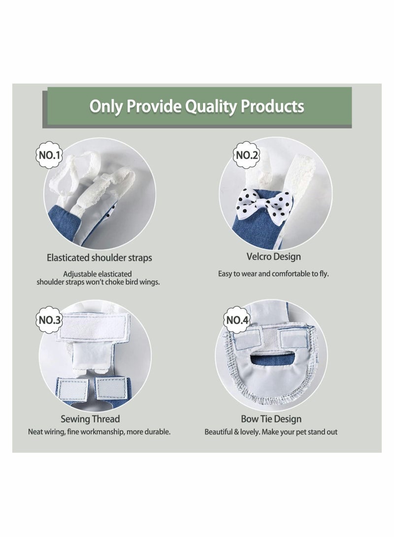 Bird Flight Suit Diaper Harness Liners Urine Wet Suit Waterproof Inner Layer for Parrots Cockatiel Pet Birds Macaw African Budgies Parakeet - Image 2