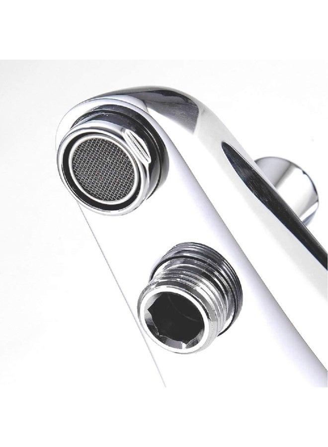 MODI Single Lever Bath Shower Mixer Tap Kit - Silver | Modern Design Faucets Bathroom Fixtures | Stainless Steel Spout Basin Mixer with Pop-up Waste - Bauloop Collection - Image 5