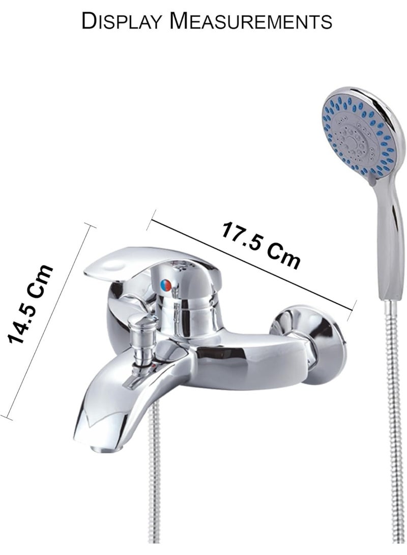 MODI Single Lever Bath Shower Mixer Tap Kit - Silver | Modern Design Faucets Bathroom Fixtures | Stainless Steel Spout Basin Mixer with Pop-up Waste - Bauloop Collection - Image 3