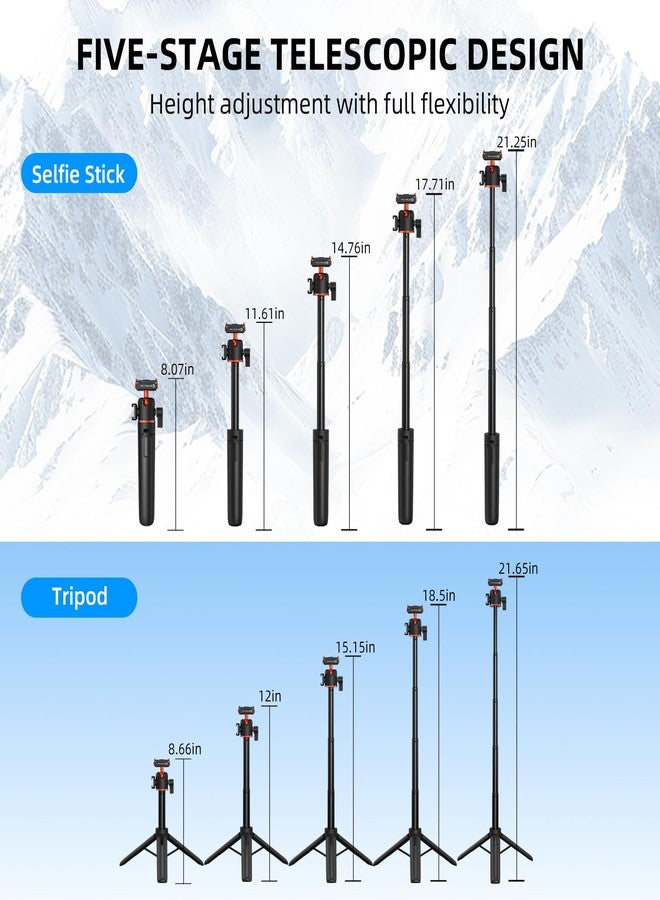 Flymile 21" Action 6 Camera Tripod, Magnetic Quick Release Adapter Selfie Stick Extended Pole Handle Grip with 360° Ball Head & Cold Shoe Mount, Mini Table Desk Tripod for DJI Osmo Nano Accessories - Image 4