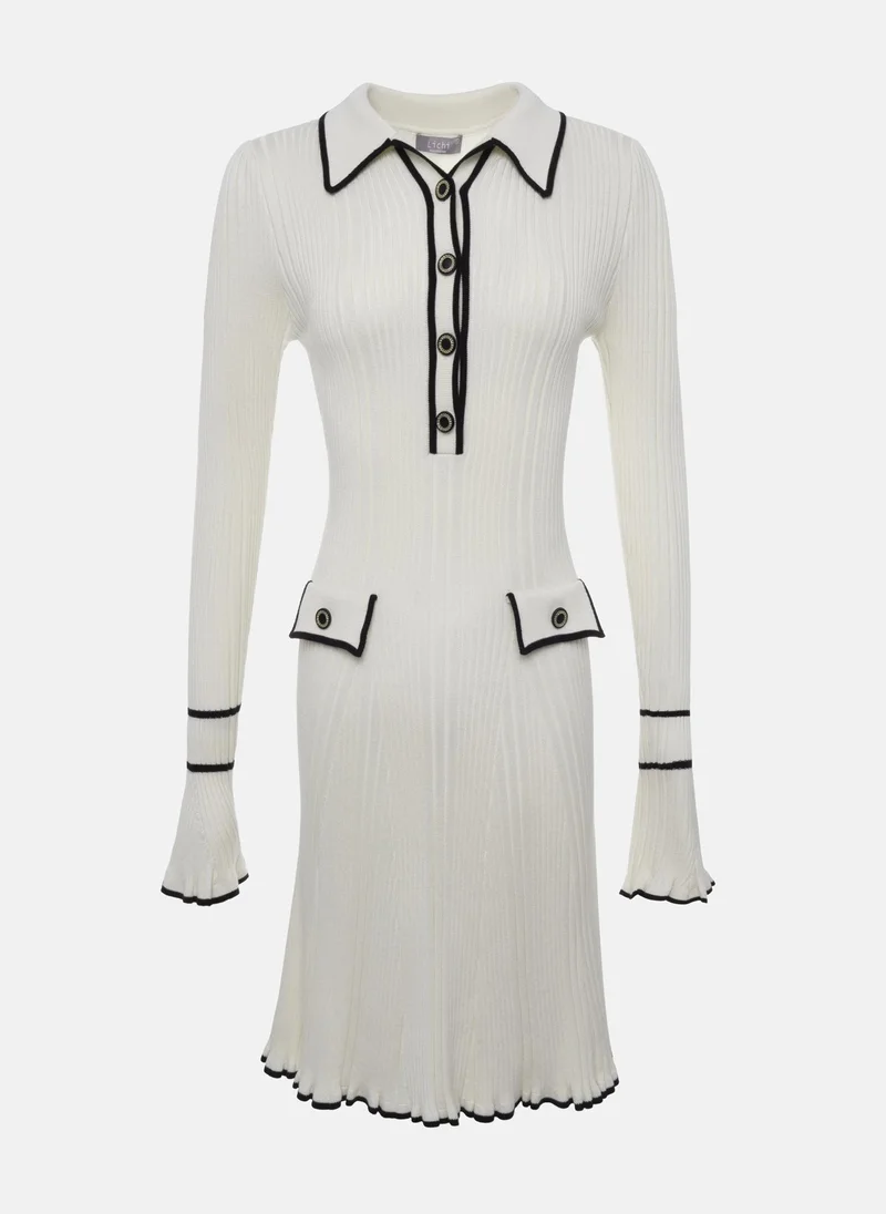 Lichi Mini rib-knit jersey dress