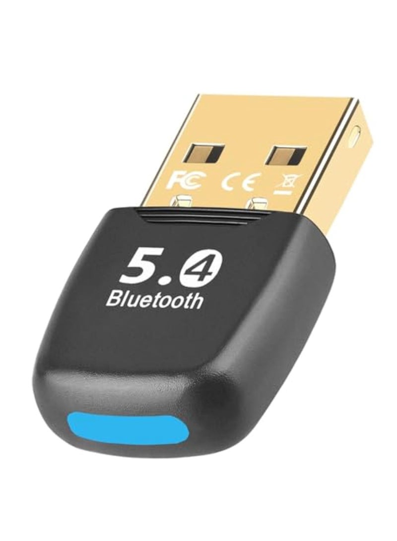 KASTWAVE Bluetooth USB Adapter, Bluetooth Adapter 5.4 Dongle (BR+BLE+EDR), Free Diver, Taillight Design, Wireless Transfer for Mouse, Keyboard, Headphones, Speaker, Keyboard Mouse, Printer, Windows 11/10/8.1/7 - Image 1