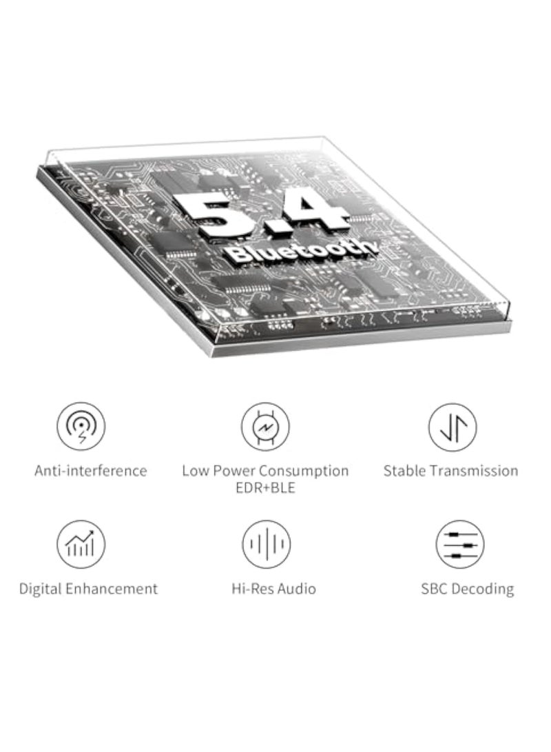 KASTWAVE Bluetooth USB Adapter, Bluetooth Adapter 5.4 Dongle (BR+BLE+EDR), Free Diver, Taillight Design, Wireless Transfer for Mouse, Keyboard, Headphones, Speaker, Keyboard Mouse, Printer, Windows 11/10/8.1/7 - Image 2