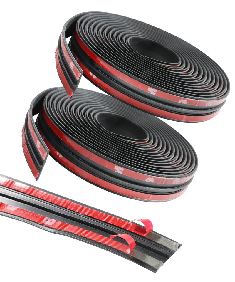 RACOONA 2PCS Windshield Trim,22 Ft Windshields Rubber Seal,Car Door Seal Car Sunroof Seal,Cars Accessories Car Weather Stripping T Shape Automotive Door Sealing Strip for Sunroof Front Rear Windshield - Image 1