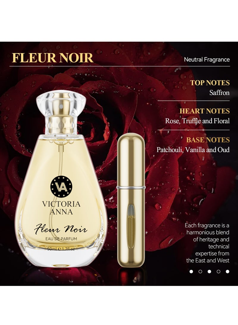 VICTORIA ANNA 50ml Fragrance Eau de Parfum Spray FLEUR NOIR for women - Image 1
