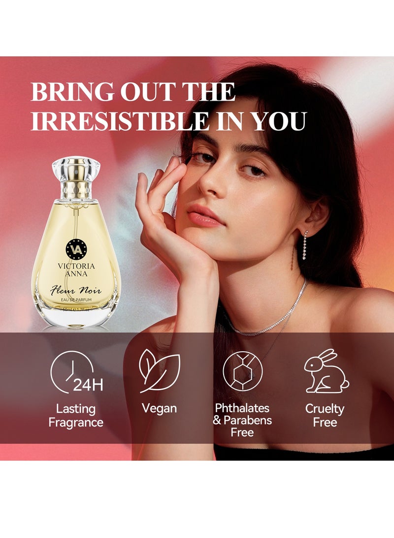 VICTORIA ANNA 50ml Fragrance Eau de Parfum Spray FLEUR NOIR for women - Image 2
