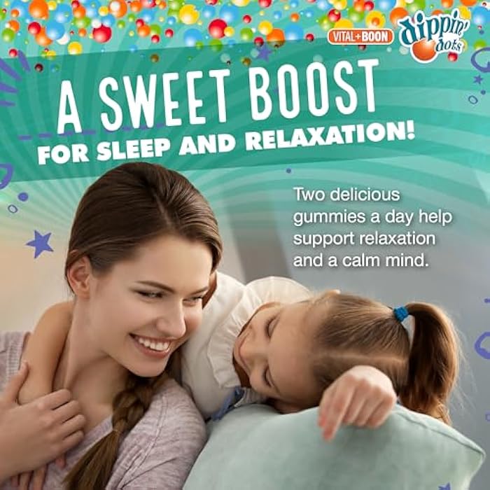 Vital+Boon Dippin' Dots Magnesium Gummies for Women, Men & Kids – Razzle Raspberry – Magnesium Citrate Gummies with No Artificial Colors or Flavors – Vegan Friendly Calm Nerve Bone & Muscle Supplement (60 Count) - Image 3