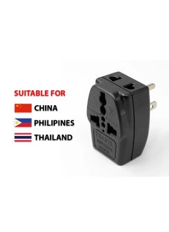 WONPRO Wonpro Universal Travel Adapter, 3 ports, Round Pin, Rated 10A 250V Compact Size Travel Adapter with Universal Receptacle - Can Accept Different Plug Worldwide) , Suitable for PHILIPPINES, CHINA, THAILAND 