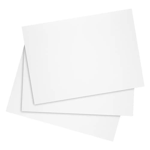 Reskid White Cardstock Thick Paper - Blank Heavy Weight 125 lb Cover Card Stock - 50 Pack (2x3.5) - Image 1