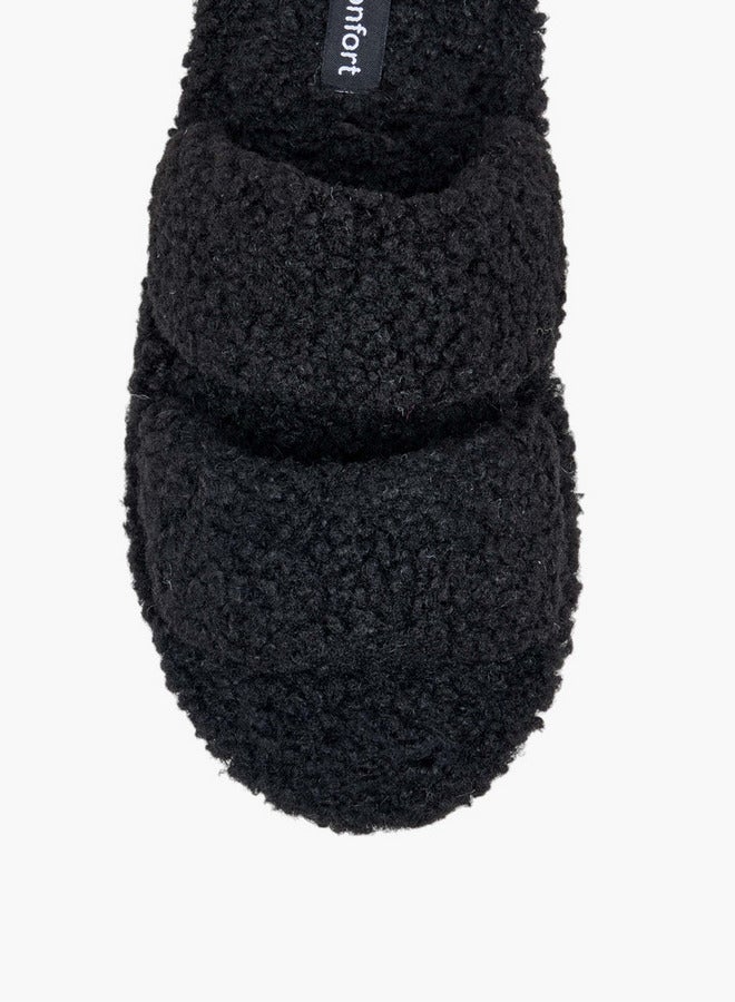 Le Confort Women's Faux Fur Bedroom Slippers  - Image 3