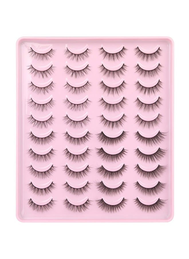 Kiromiro False Eyelashes Natural Look Fluffy Mink Lashes 4 Styles Wispy Natural Lashes 3D Strip Eye Lashes Pack by Kiromiro - Image 1
