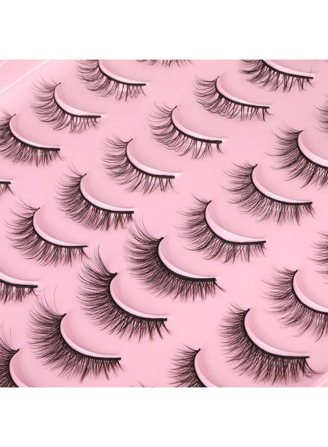 Kiromiro False Eyelashes Natural Look Fluffy Mink Lashes 4 Styles Wispy Natural Lashes 3D Strip Eye Lashes Pack by Kiromiro - Image 3