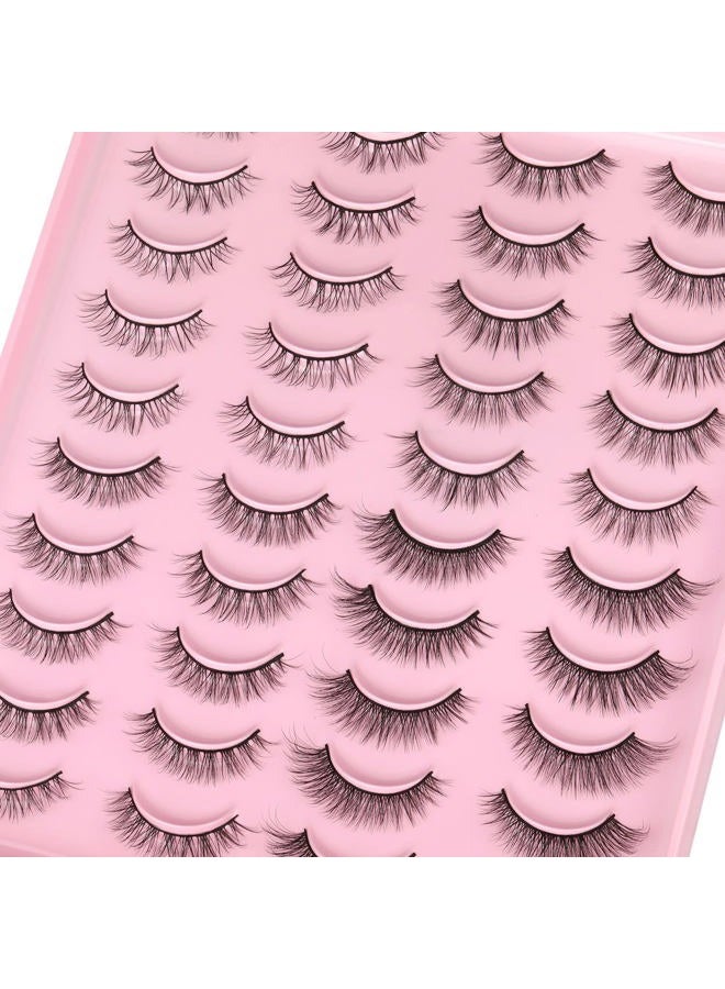 Kiromiro False Eyelashes Natural Look Fluffy Mink Lashes 4 Styles Wispy Natural Lashes 3D Strip Eye Lashes Pack by Kiromiro - Image 5