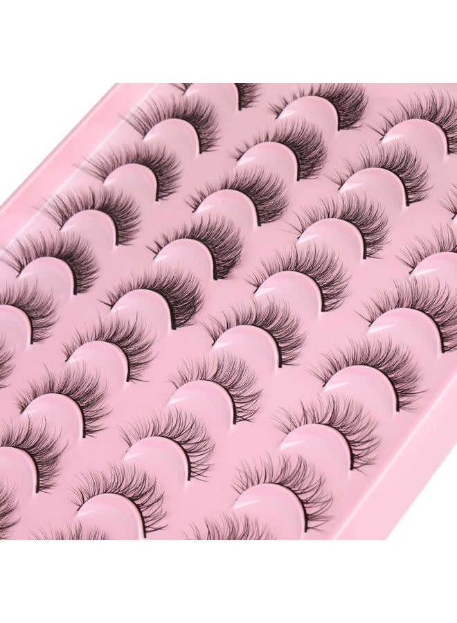 Kiromiro False Eyelashes Natural Look Fluffy Mink Lashes 4 Styles Wispy Natural Lashes 3D Strip Eye Lashes Pack by Kiromiro - Image 4