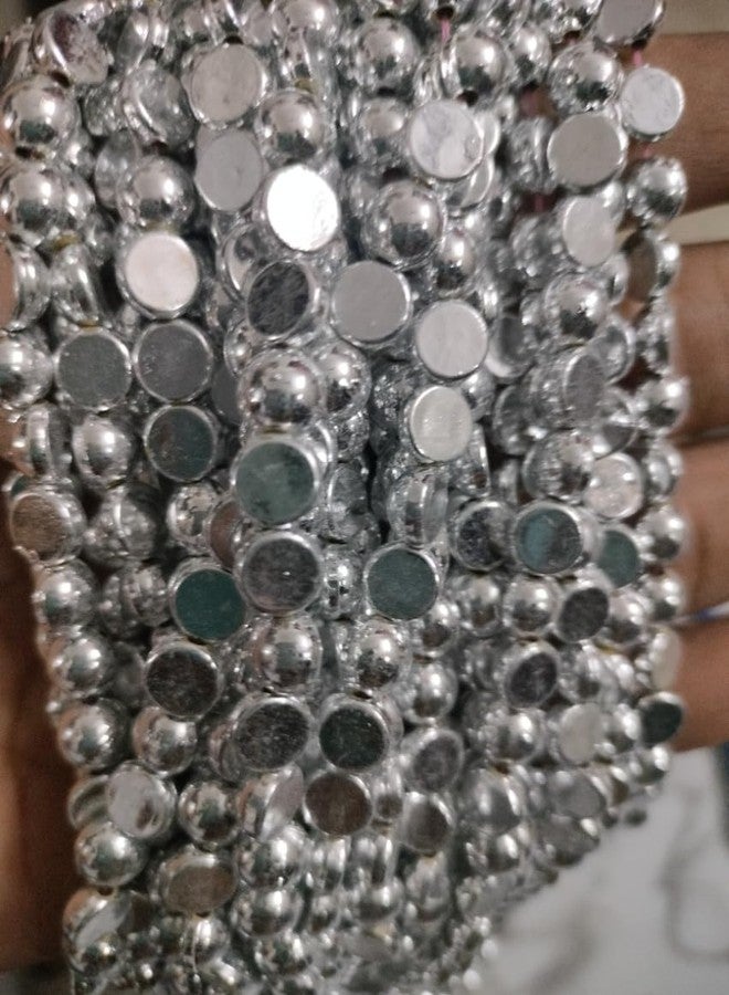 RITIKA CRAFT Silver 8mm Half Round Beads/moti Kit 300 pcs for Craft/Jewellery Making/Decorations - Image 3