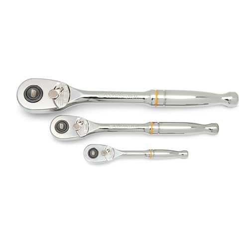 GEARWRENCH 3 Piece 14 38 and 12 Drive 90Tooth Quick Release Teardrop Ratchet Set 81310T - Image 1