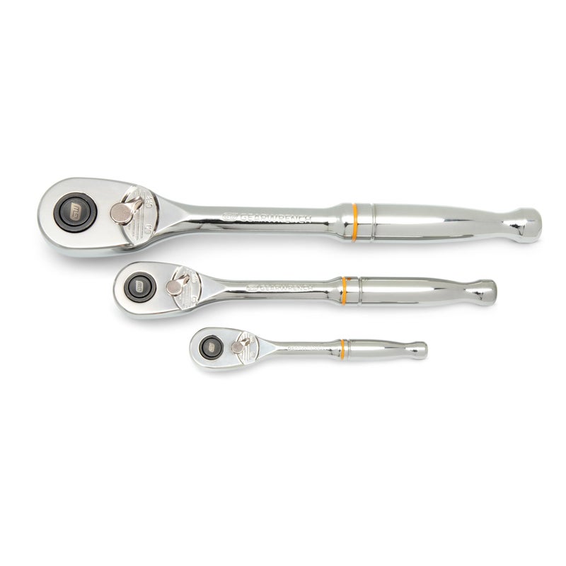 GEARWRENCH 3 Piece 14 38 and 12 Drive 90Tooth Quick Release Teardrop Ratchet Set 81310T - Image 2